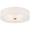 Access Lighting Mid Town, LED Flush Mount, Antique Brushed Brass Finish, Fabric 64064LEDDLP-ABB/WH - alternate 6